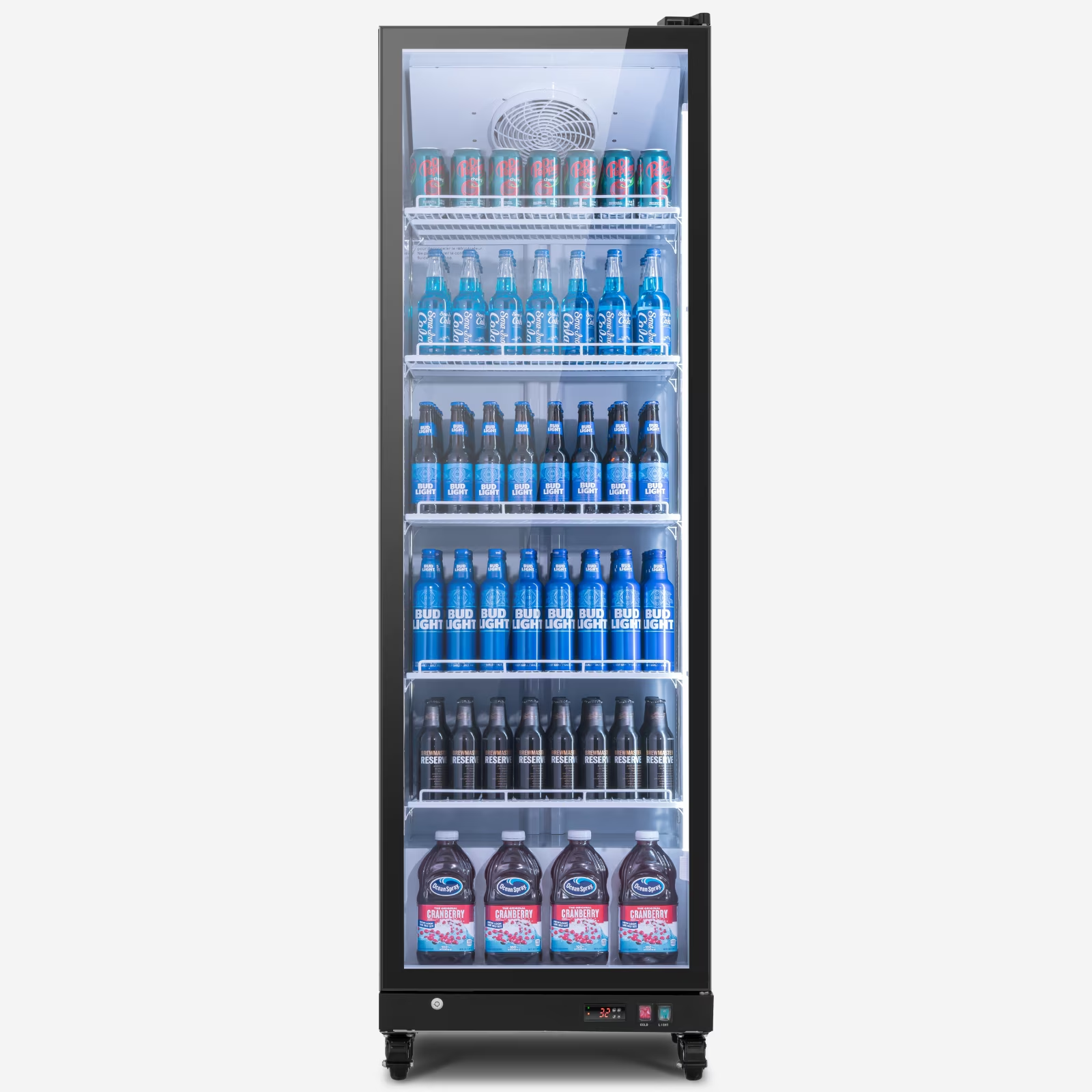 Empire Huize 17.48 Cu. Ft Commercial Refrigerator,350 Cans Merchandiser Refrigerator with LED Light & Adjustable Shelves